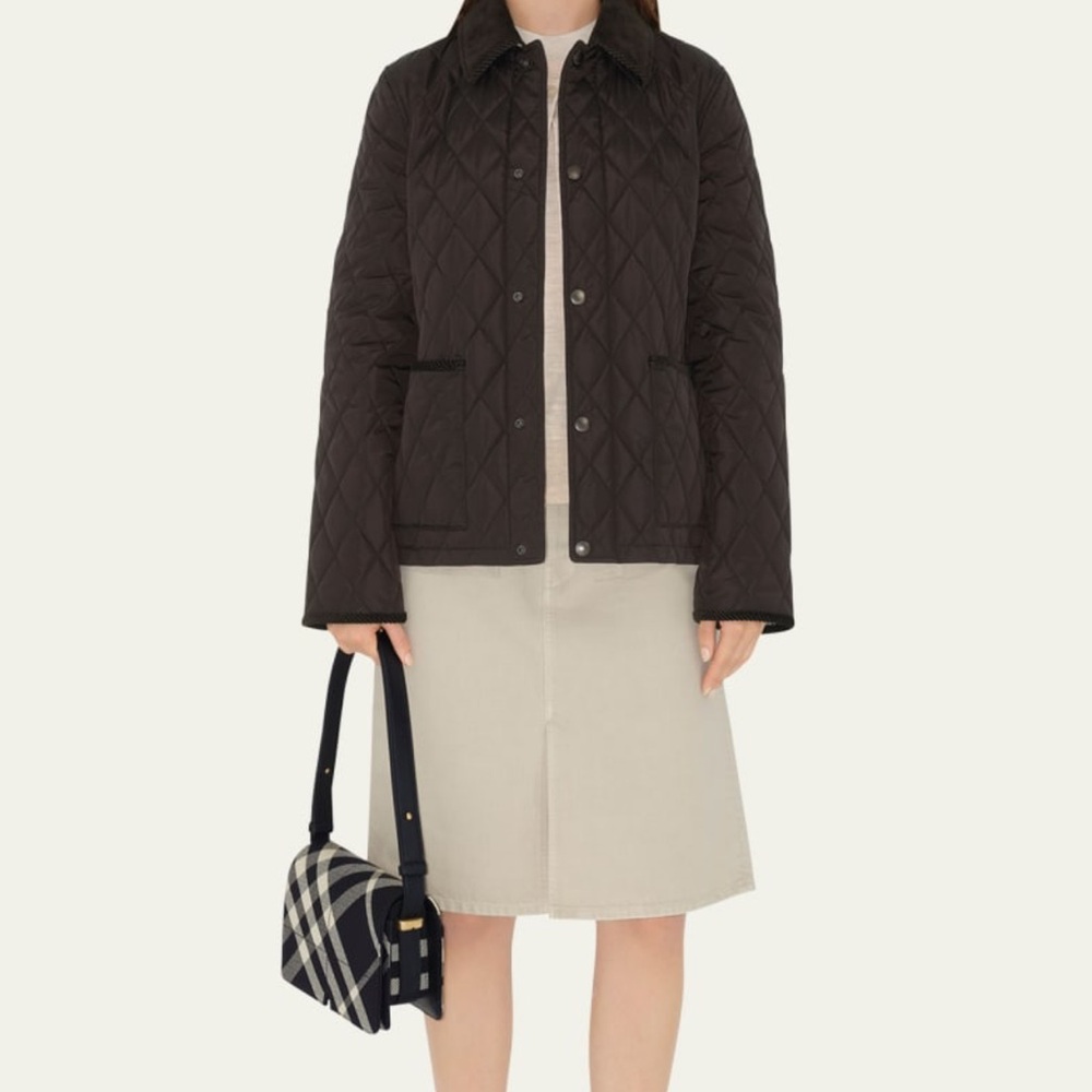NWOT Burberry Quilted Corduroy Collar Jacket - Picture 2 of 8